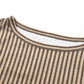 Khaki Striped Crew 2X