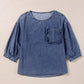 Denim Blouse Cotton 2X