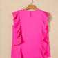 Bright Pink Pleated